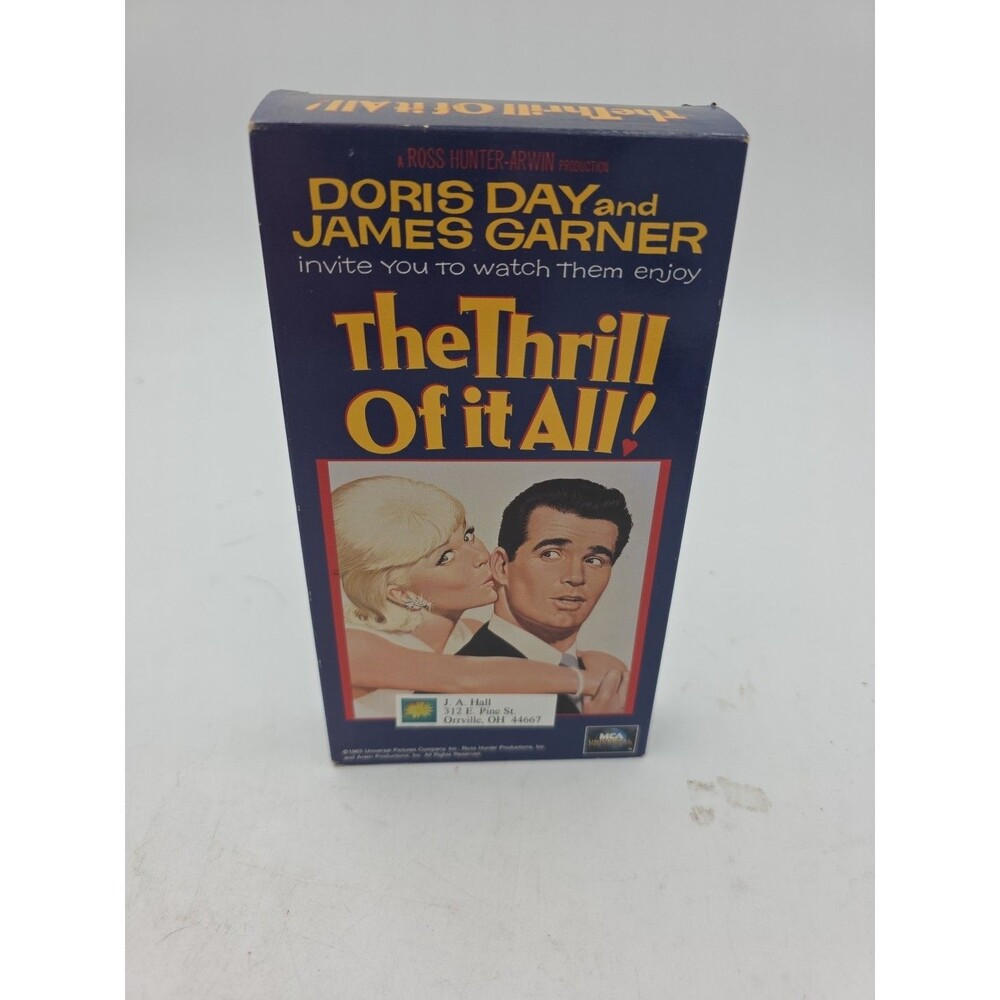The Thrill Of It All! VHS 1990 Doris Day James Gardner 1963
